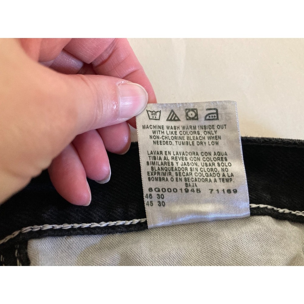 Rustler Black Denim Jeans Size 44x30 Men Straight Pockets - Picture 8 of 8
